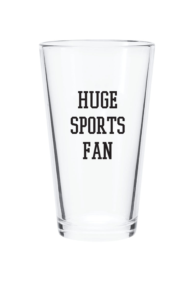 Huge Sports Fan Pint Glass